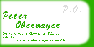 peter obermayer business card